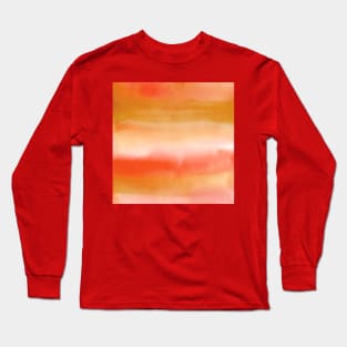 Orange Blended Stripes Long Sleeve T-Shirt